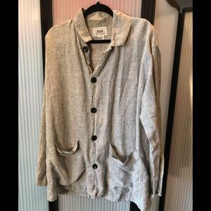 Flax by Jeanne Engelhart spring striped jacket.